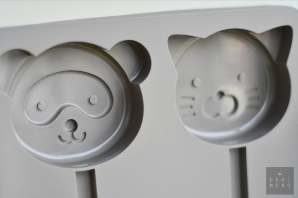 Okaimono Ice Popsicle Mould - Racoon & Cat