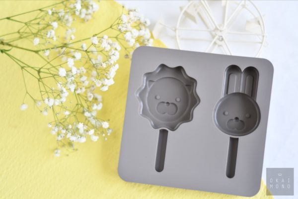 Okaimono Ice Popsicle Mould - Lion & Rabbit